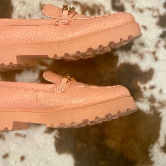Sam Edelman Vegan Leather Lug Sole Deana Loafer, Malibu Peach, 11, Like New - Picture 12 of 16